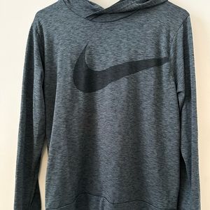 Youth Nike Dri-Fit hooded long sleeve shirt
